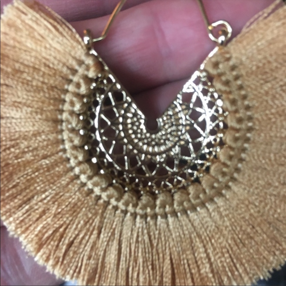 Anthropologie Ochre Amelia Filigree Silk Earrings - Picture 3 of 4